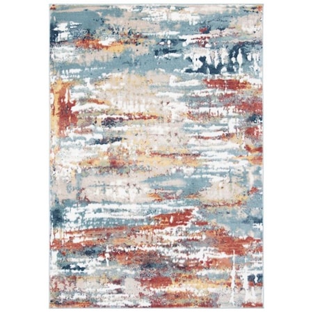 Safavieh 6 ft. 7 in. x 6 ft. 7 in. Skyler 500 Contemporary Square Power Loomed Area Rug Beige & Burgundy SKY548A-7SQ